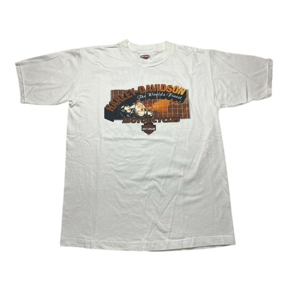 vintage Y2K Harley Davidson t shirt size L 2004 Front and Back Graphic Tee - Picture 1 of 9